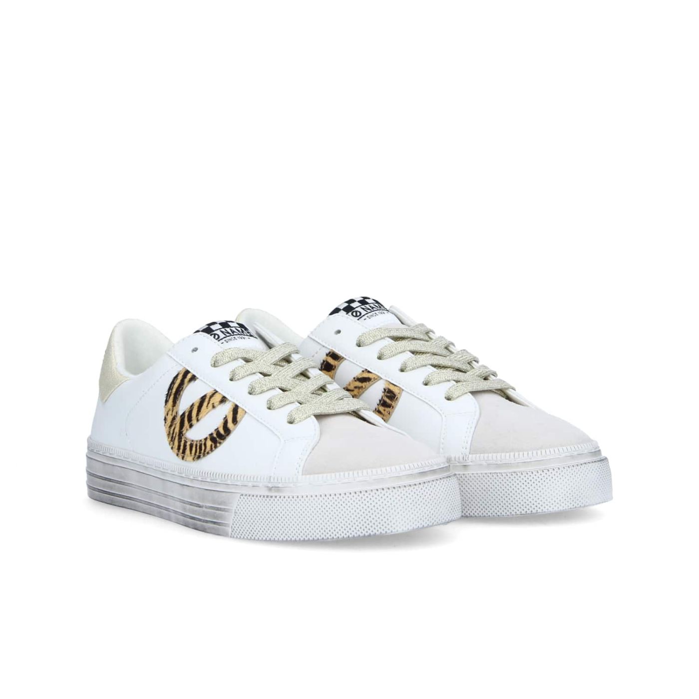 STRIKE SIDE - NAPPA/P.ZEBRA - WHITE/NATURAL